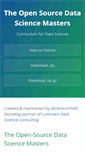 Mobile Screenshot of datasciencemasters.org