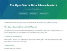 Tablet Screenshot of datasciencemasters.org
